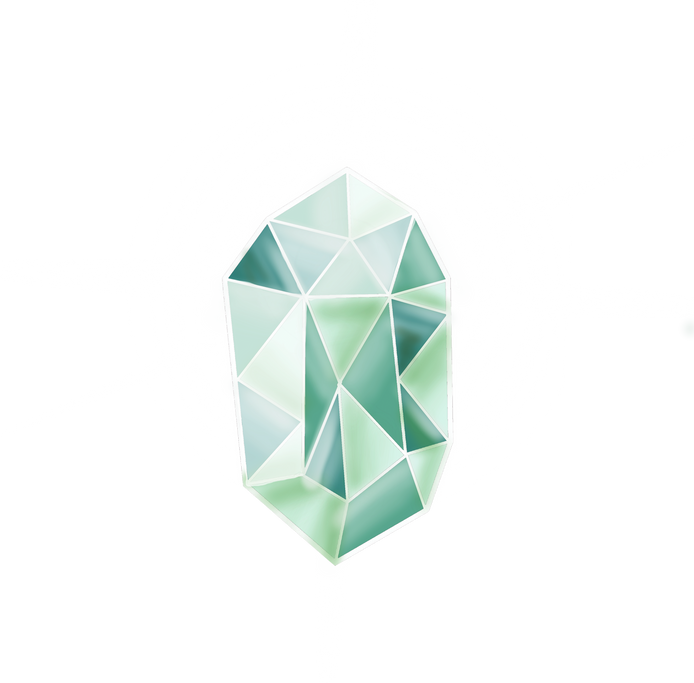 Aqua green crystal